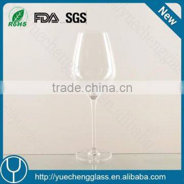 High Quality Handmade Custom Elegant Long Stem Red Wine Glass