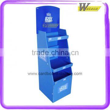 hot sale corrugated cardboard display stand with shelf for cosmetic