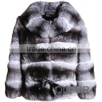 QD23110 chinchilla Fur Jacket