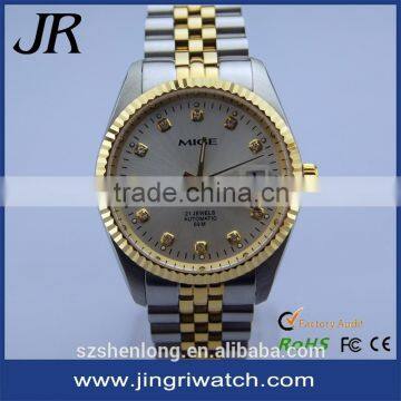 2015 new arrival luxury 22k gold plating watch automatic watch chinese