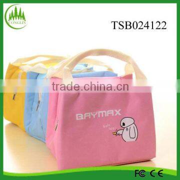 promotion Baymax portable insulated bag canvas cooler bag cheap lunch bag