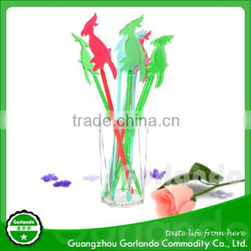 238mm beautiful bird plastic cocktail stirrer