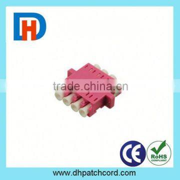 LC singlemode duplex metal fiber optic adaptor