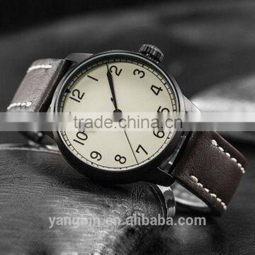 Newest Design Double Layer Genuine Leather Sapphire Watch Men photo-5