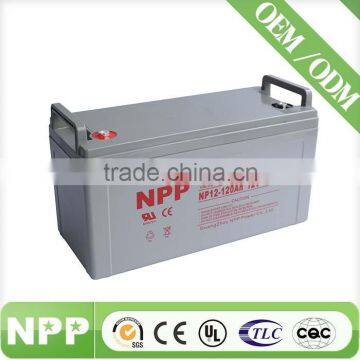 12v120ah made in China off grid solar system battery