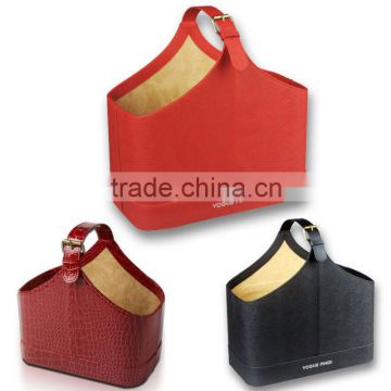 Pu Leather Magazine Busket