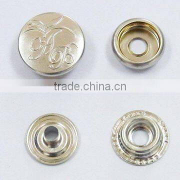 Metal snap fasteners
