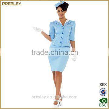 Presley OEM Hot Sale Sexy Airline Uniform Custom Stewardess Uniform Skirt