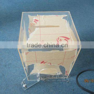 GH-RJ004 Hot Sale Clear Donation Box With Lock ,high Polished Acrylic Donation Box photo-3