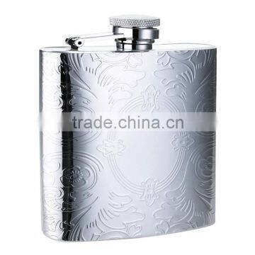 Stainless Steel Hip Flask - Bonus Wine and Spirits Recipes - Water Liquor Alcohol Travel Container - 6 oz - Beverage Bottle