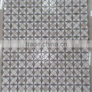 Diamond Pattern Marble Mosaic Tiles ( Athen White+Oak White+Pure White Marble) photo-4
