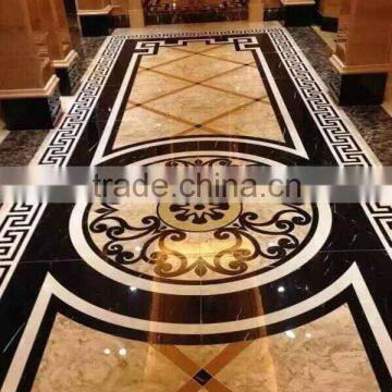 Marble Stone Polished of the Waterjet Patterns Flooring Tiles