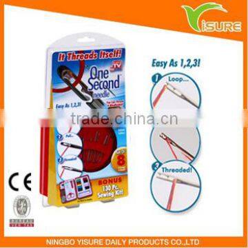 One Second Needle It Threads Itself Hand Mini Travel Sewing Kit As Seen On Tv