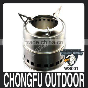 Hot new products for 2016 Portable Lightweight Stainless steel Picnic BBQ Camping Wood Burning Stove with Alcohol plate