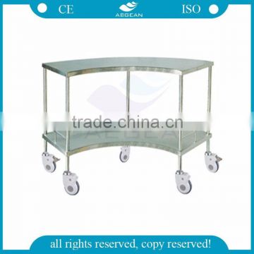 AG-SS007A Fan shape ss hospital instrument medical treating trolley