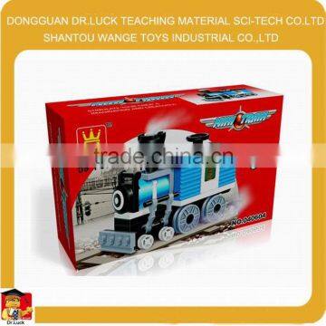Self-assembly train toy plastic building connector toys