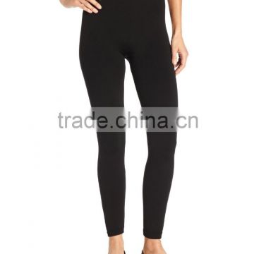 Woman Fitted Leggings / Tights Full Length Plain Black