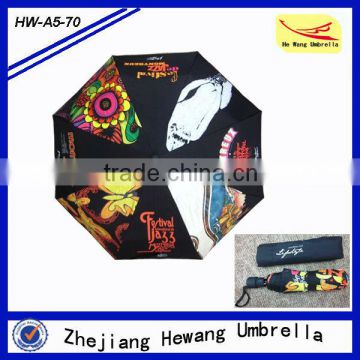 21'' x 8k auto open full color printing folding umbrella