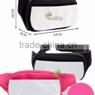 2016 High Quality black/magenta sports Bum Bag for sublimation