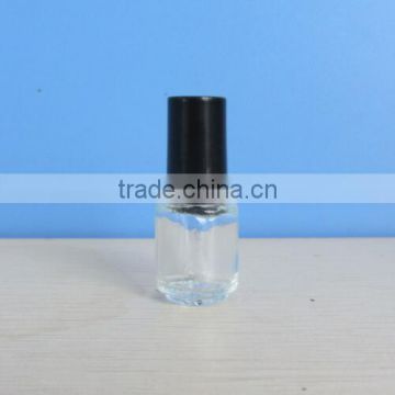 4ml nail polish glass oil bottle with black cap and brush