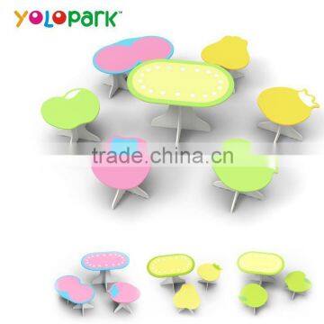 2014 newest design MDF children preschool study furniture set