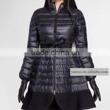 high-end competitive products women A-line coat winter,princess coat shiny jacket long