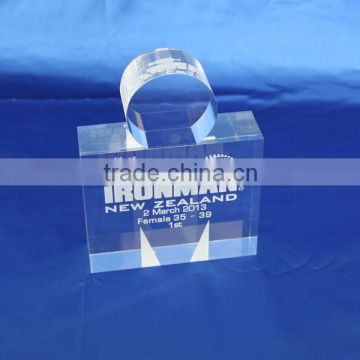 clear acrylic trophy and award, printing/engraving any logo