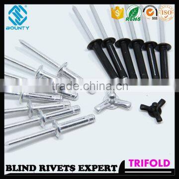 FACTORY ALUMINUM EXPLODING TRIBULB BLIND RIVETS