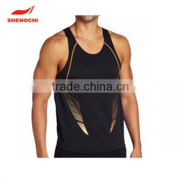 2014 OEM hot sale fashion high quality black sports singlets