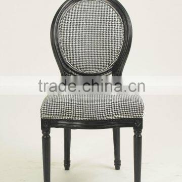 Black Finish Color Solid Beech Wood Hotel Chair /Round Upholstered Side Chair(CH-211-1) photo-3
