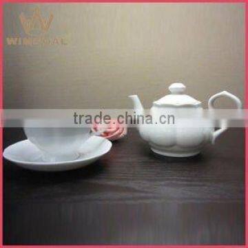 2014 hot sell whtie ceramic tea set