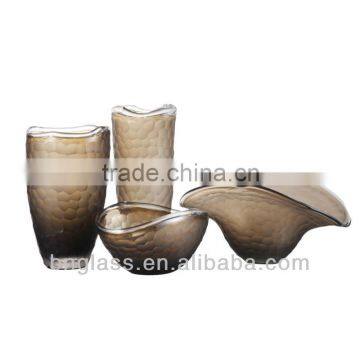 Wholesale engraved colored glass handicraft