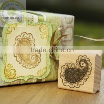 Custom logo handy wooden stamp block set