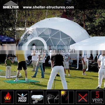 Outdoor Wind Resistant White Fabric Shelter Sphere Dome Tent