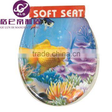 GLD Hot Sales Adult Soft Toilet Seats WC Seat Flowery Color Soft Toilet Seat Lid For Bathroom photo-4