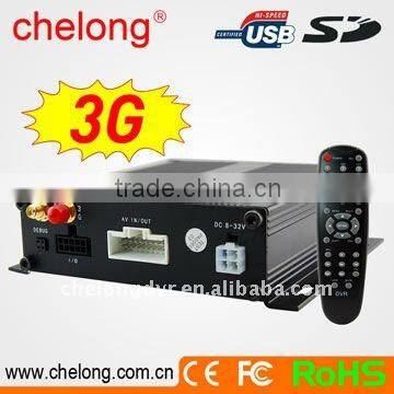 3G remote control 4 channel sd card vehicle dvr