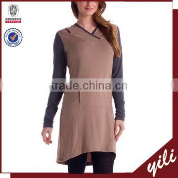 2015 cozy modal fat size hoodie dress mature women wearing