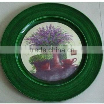 Decorative plastic custom under plates