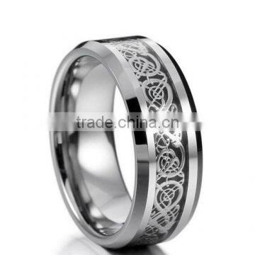 Sterling Silver Knot Dragon Comfort Fit Polished Wedding Ring