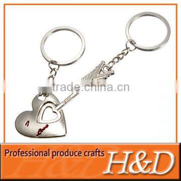 Promotional Fashion Style Heart Shape stainless steel keyrings