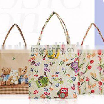 jacquard tapestry woven canvas shopping carrier , shopping bag