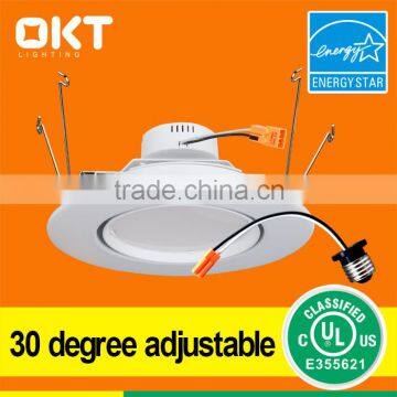 UL Energy Star Approved 5 In. and 6 In. 2700k White Led Recessed Trim Rotatable Downlight photo-4