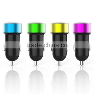 Small Micro Auto Universal Dual USB Car Charger For Apple And Android Devices