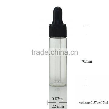 17ml Round Glass Bottle With Glass Eye Dropper For Essential Oils, Medicine, Fragrances, Chemicals, Beauty, Travel, Cooking,