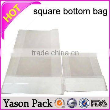 Yason square planter plastic liner stand up coffee bags with square bottom