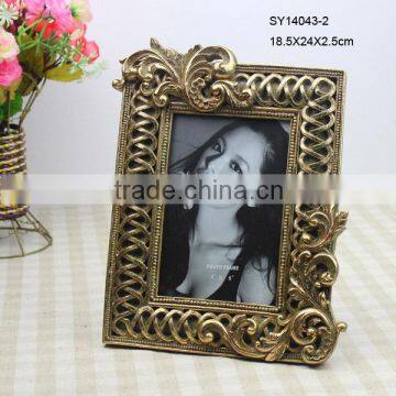 Anit golden resin vintage photo frame for birthday gifts