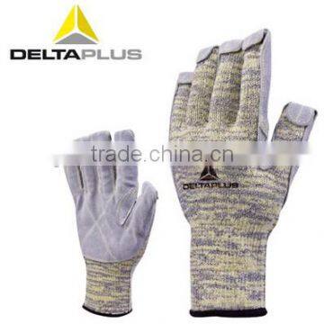 Cowhide on Palm and Fingertips Supreme Cut- resistant Safety Gloves