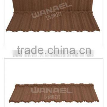 European Polymer Light Weight WANAEL Brand Stone Coated Metal Roof Tile