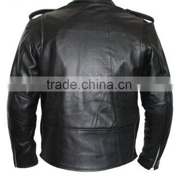 Brando Motorbike Leather Jacket/ Moto Leather Jacket For Men photo-3