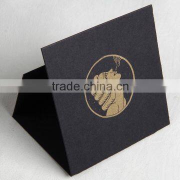 Black Cardboard Printing Gold Logo Card With Wave Crease and Double Side Tape for Rollingpaper photo-2